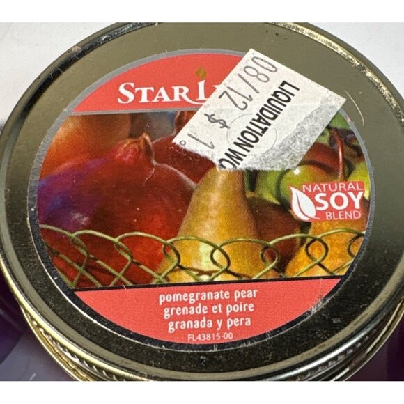 Star Lytes Natural Soy Candles Pomegranate Pear & Mulberry Scents 3oz Set of 3 - Picture 3 of 7